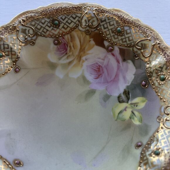 Set Of 2 Antique HAND PAINTED Nippon Berry  Dishes 5” - Picture 4 of 7